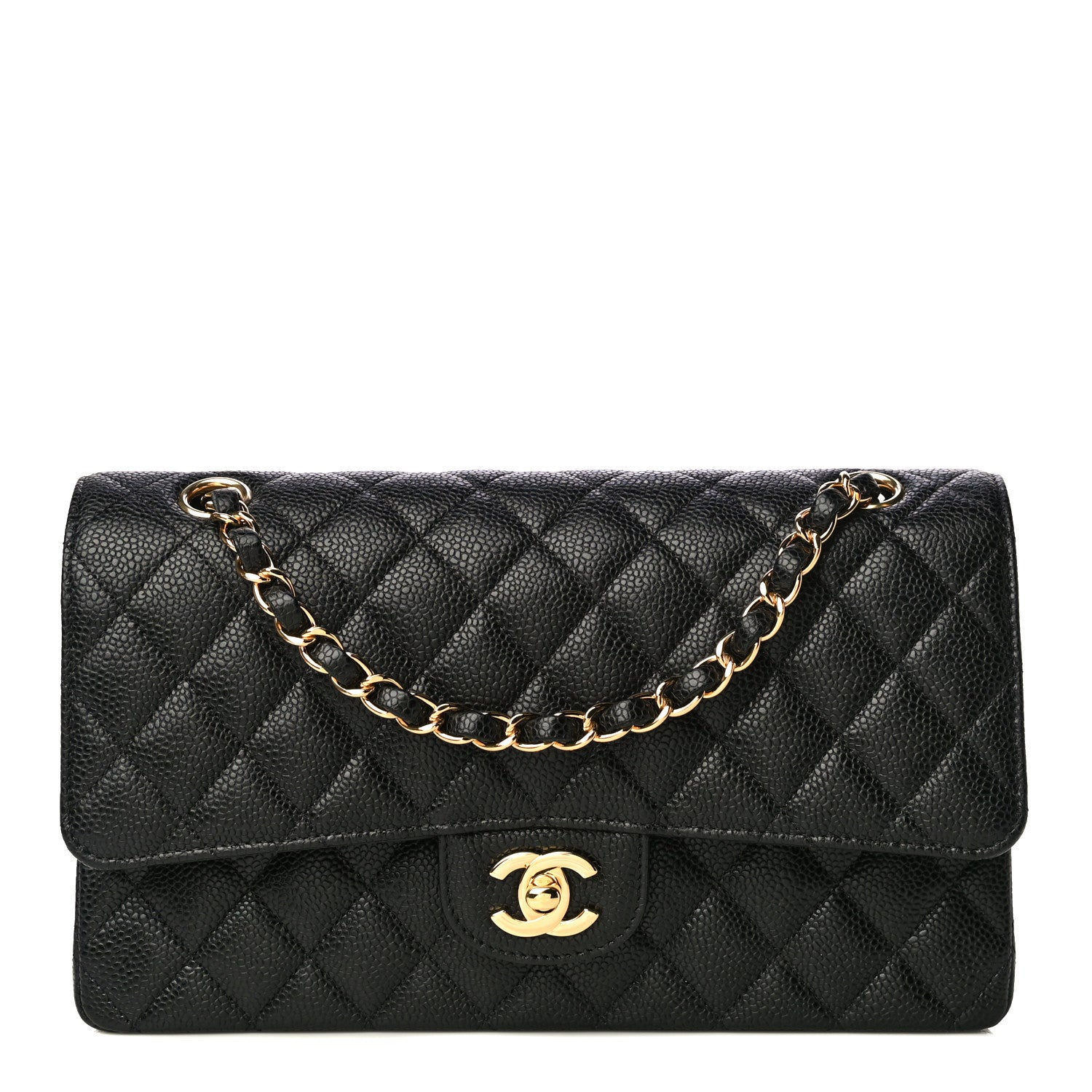 Chanel Caviar Quilted Medium Double Flap Black 1 of 11