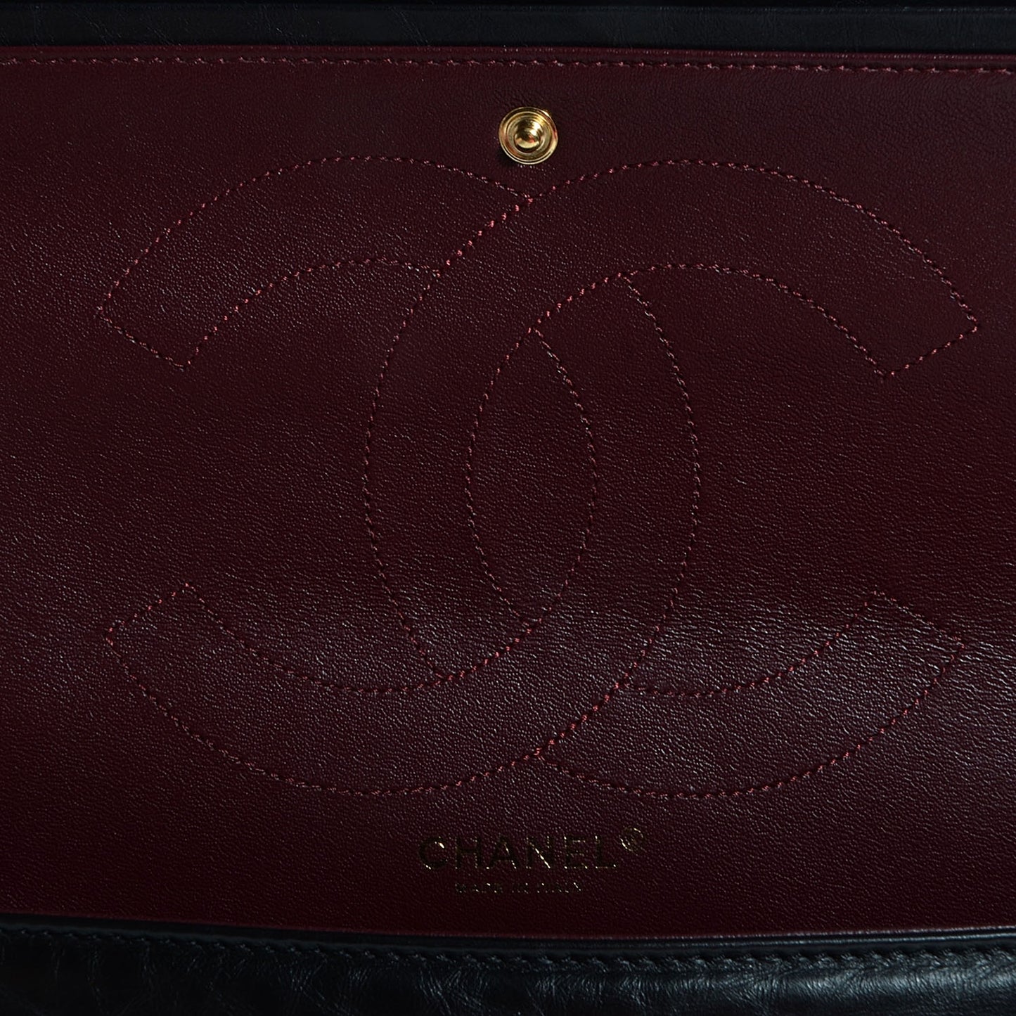 Aged Calfskin Quilted 2.55 Reissue 227 Flap Black