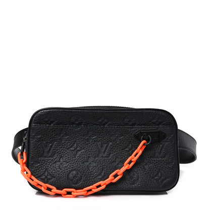 Louis Vuitton Taurillon Monogram Uniformes Solar Ray Soft Pochette Volga Belt Bag Black 1 of 7