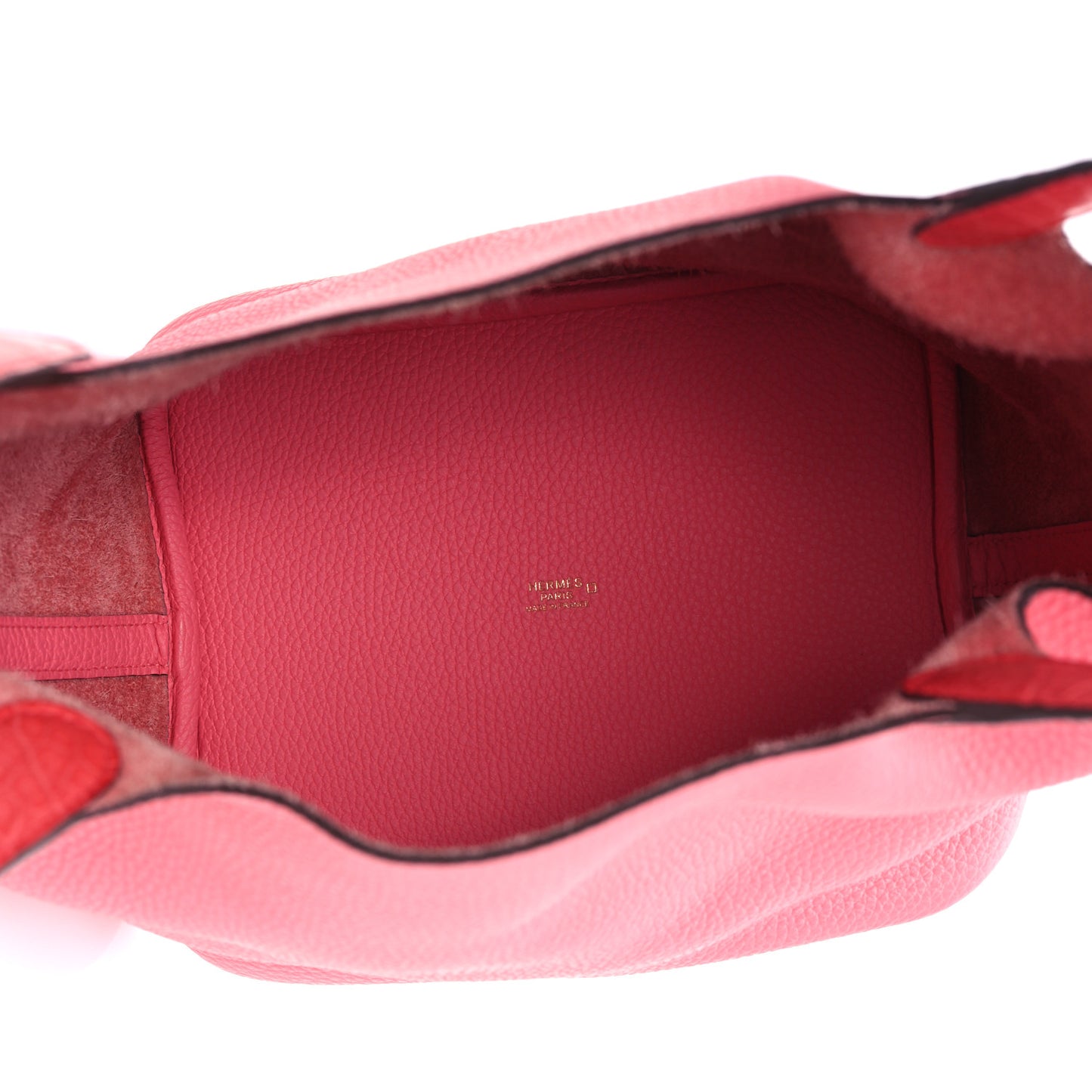 Taurillon Clemence Matte Alligator Picotin Lock Touch 18 PM Rose Azalee