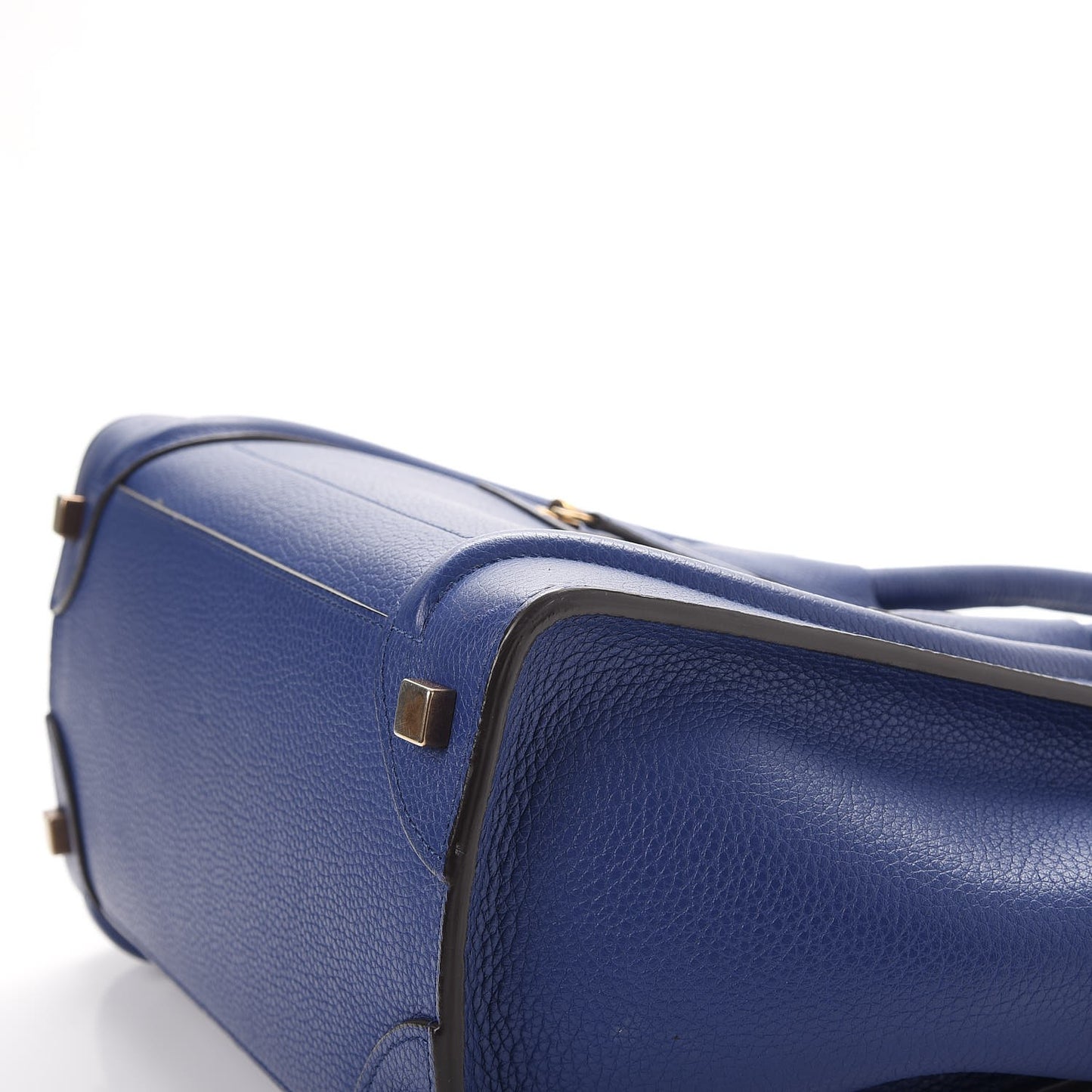 Drummed Calfskin Micro Luggage Indigo