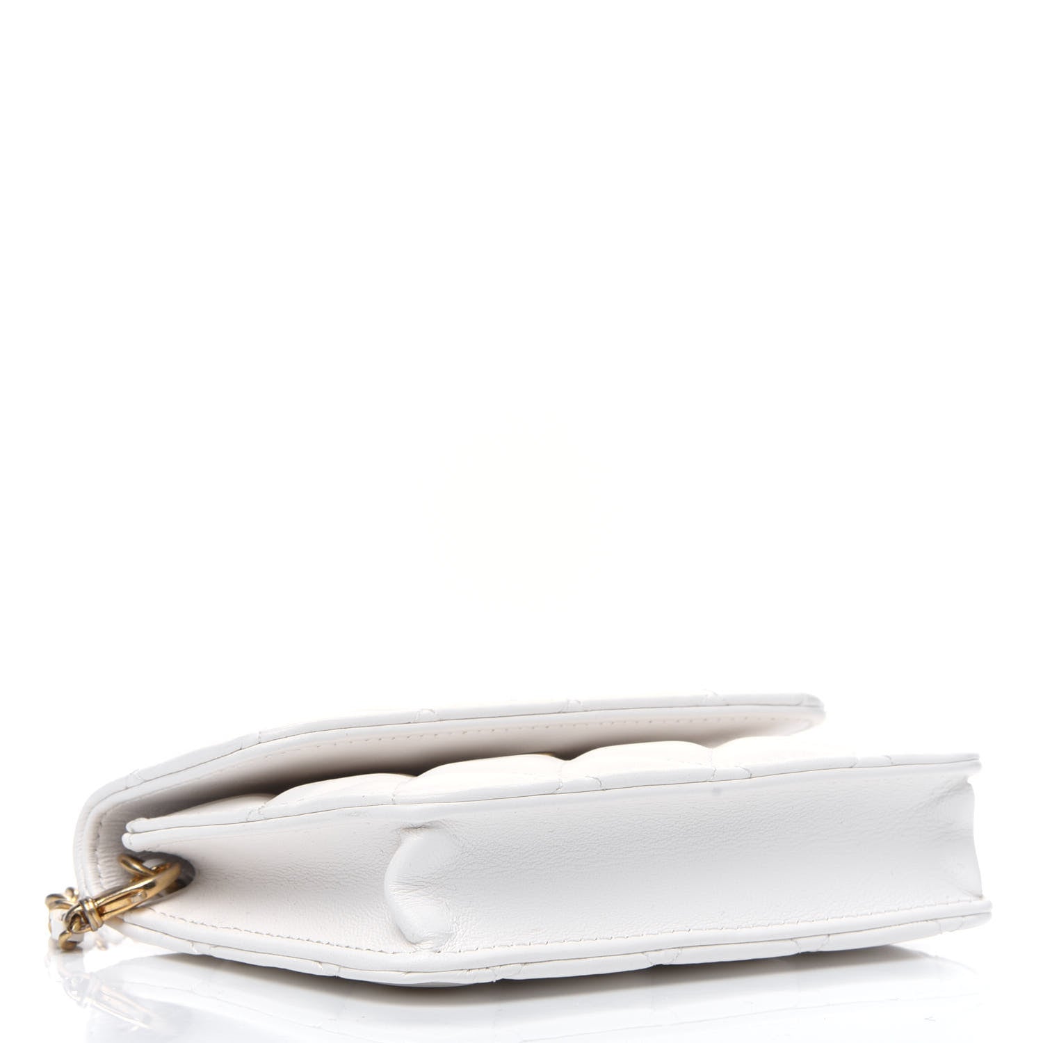 Chanel Lambskin Quilted Pearl Crush Clutch With Chain White 4 of 14