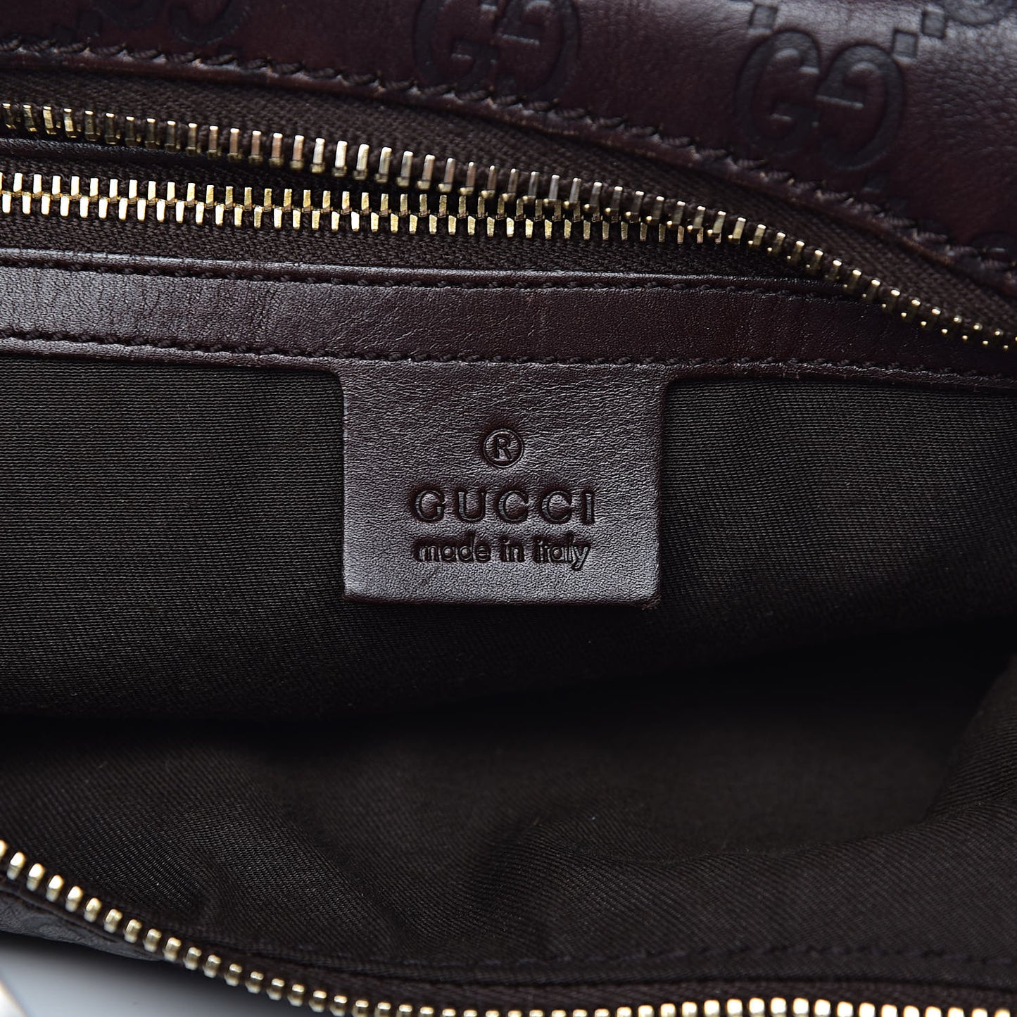 Guccissima Medium Horsebit Chain Hobo Dark Brown