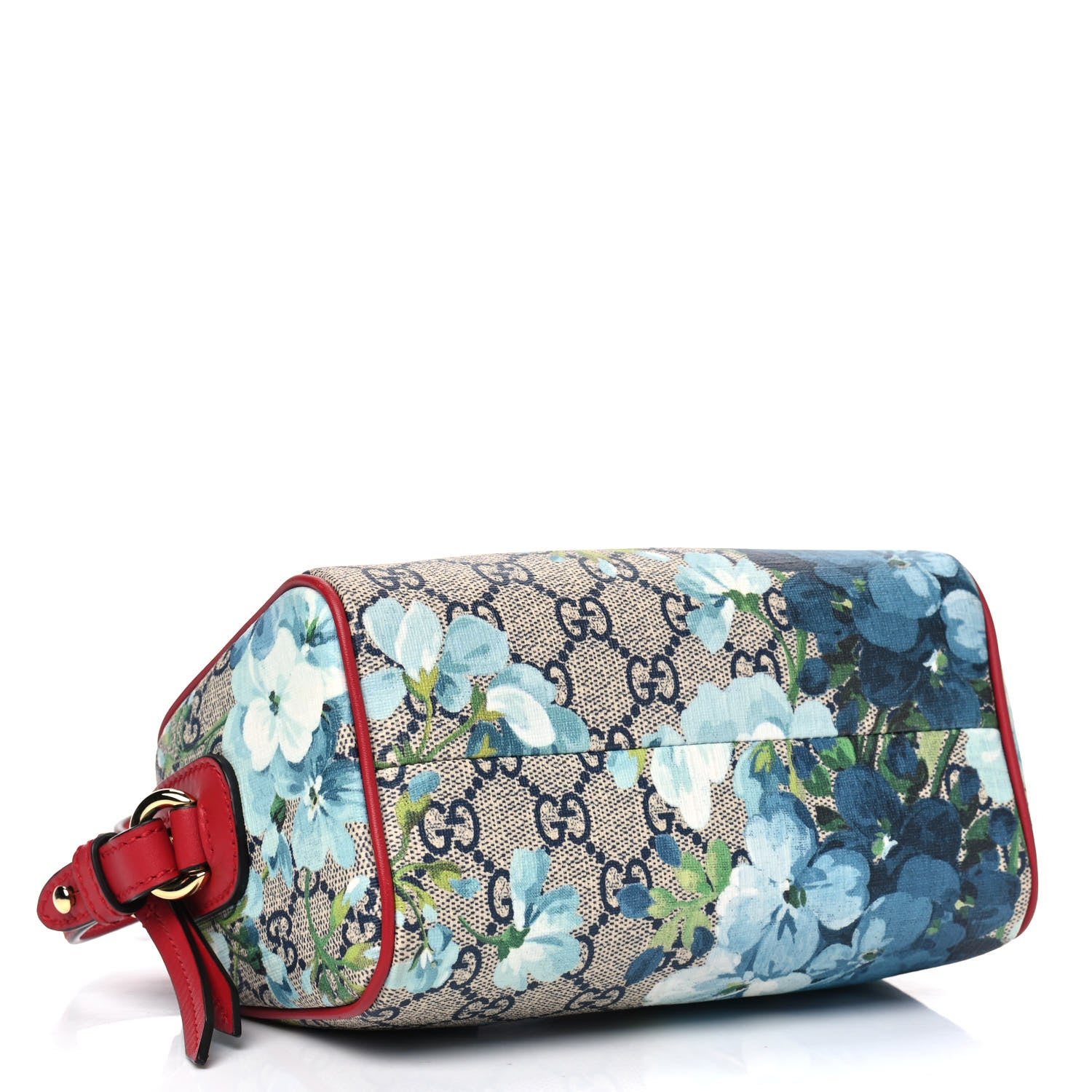 Gucci GG Supreme Monogram Blooms Mini Boston Navy Blue Hibiscus 3 of 6