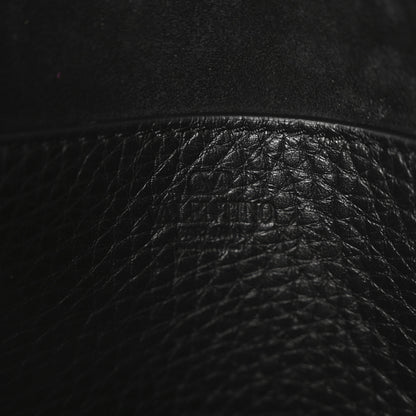 Valentino Garavani Pebbled Calfskin Monochrome Medium Rockstud Flip Lock Crossbody Bag Black 6 of 9