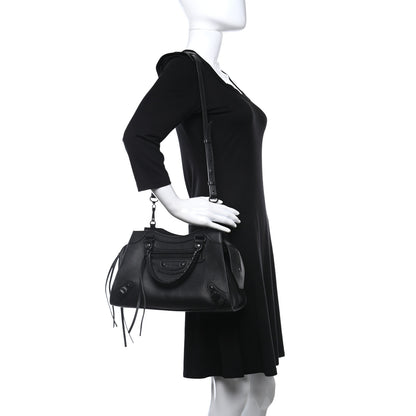 Balenciaga Grained Calfskin Neo Classic Black Hardware S City Black 2 of 12