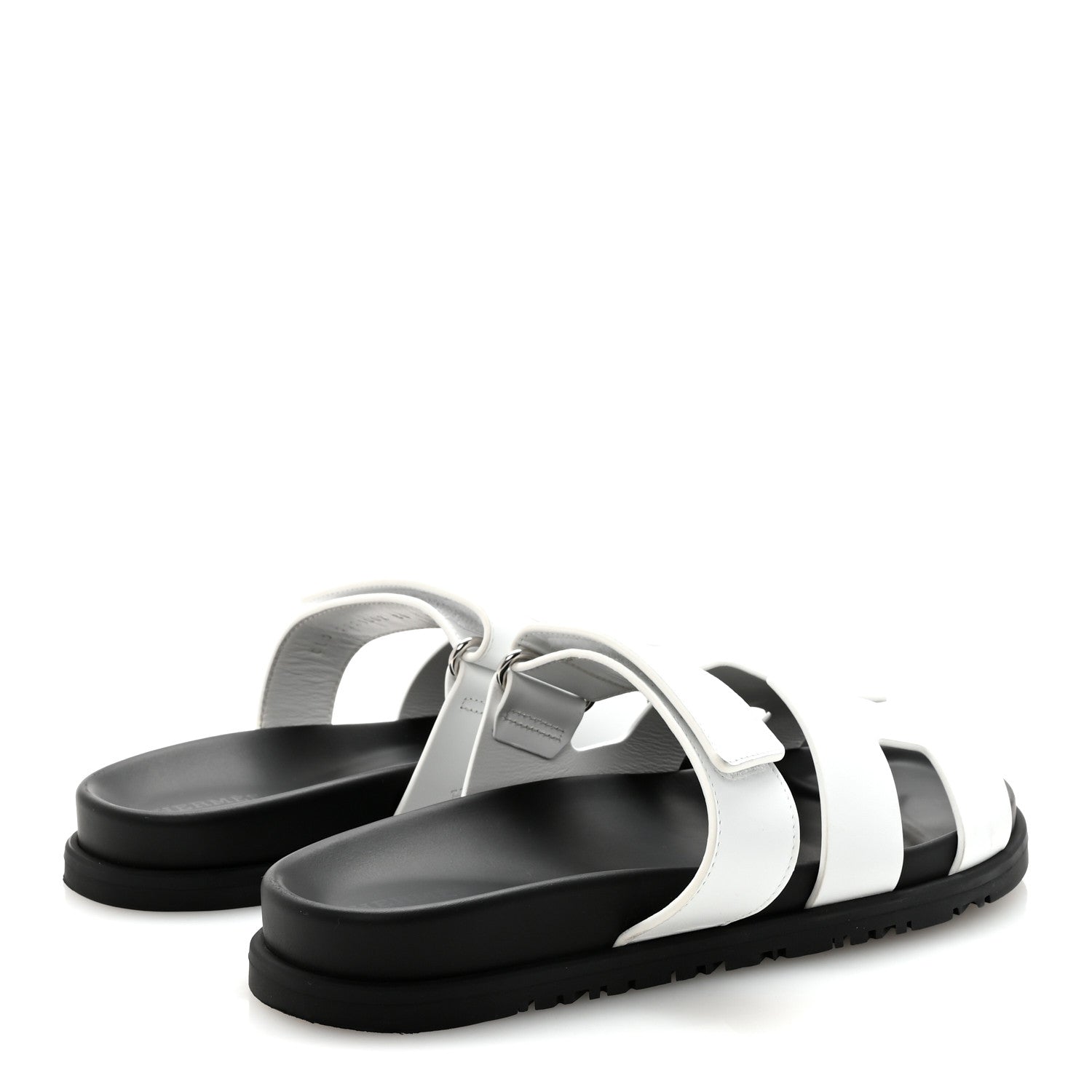 Hermes Calfskin Womens Chypre Sandals 38 White 5 of 10