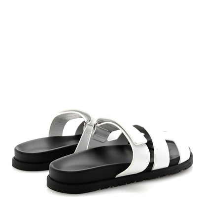 Hermes Calfskin Womens Chypre Sandals 38 White 5 of 10