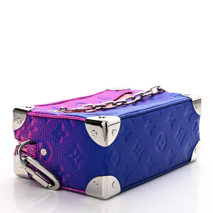 Louis Vuitton Taurillon Illusion Mini Soft Trunk Bleu Rose 4 of 9