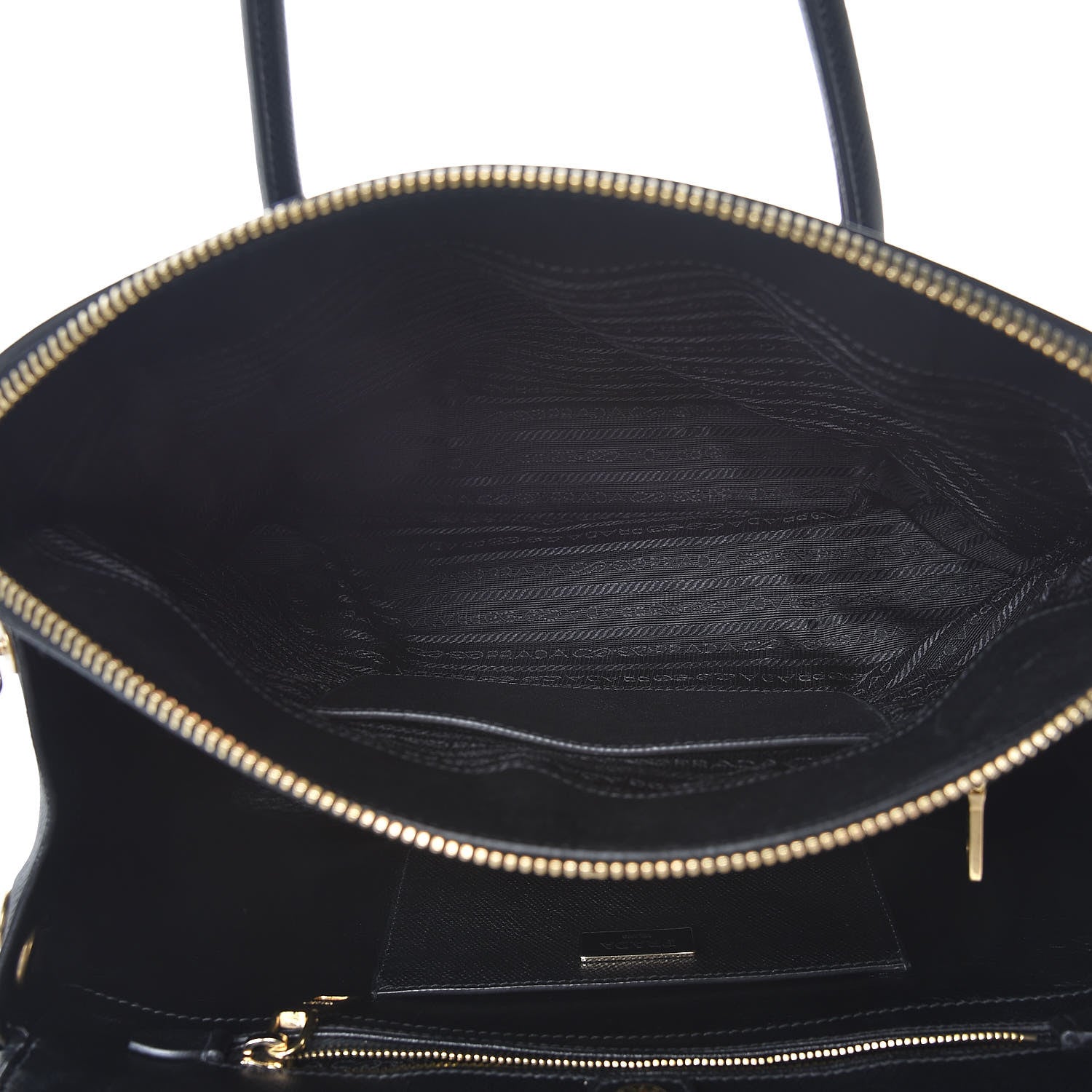 Prada Saffiano Large Double Zip Tote Black 5 of 7