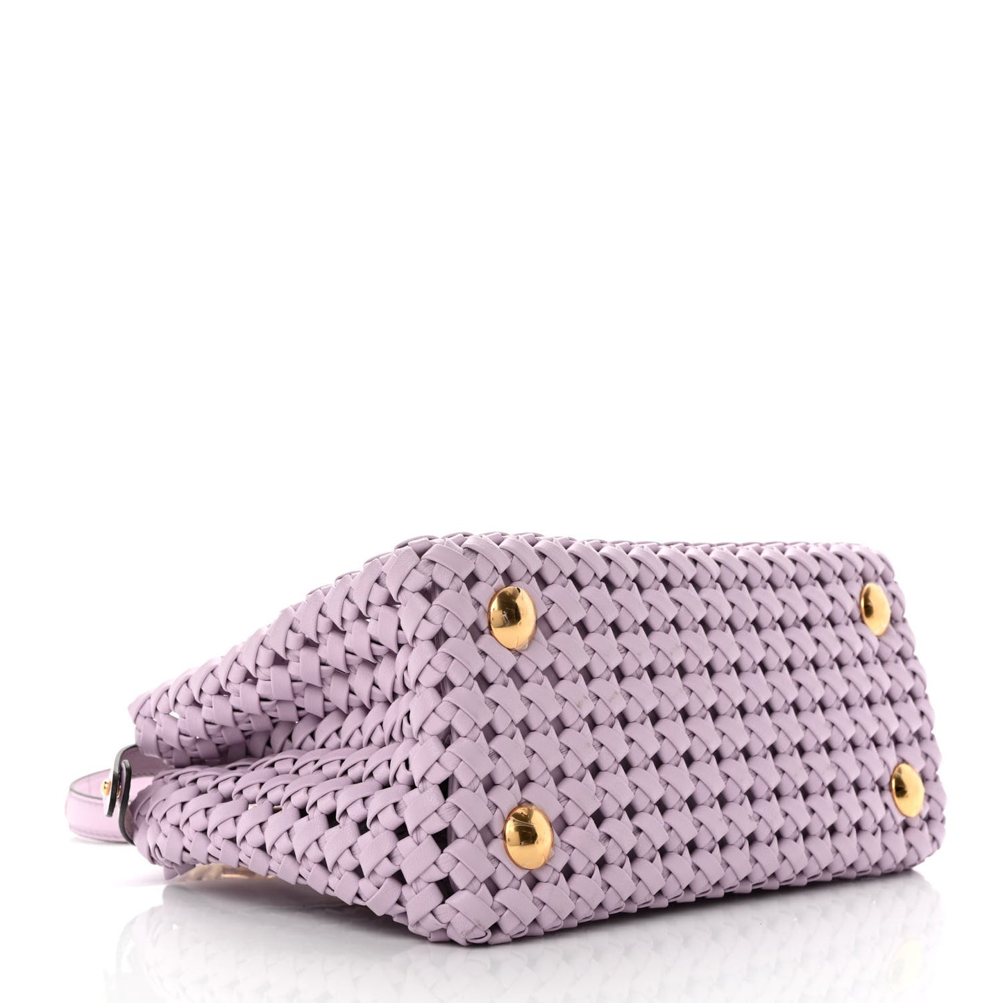 Nappa Intreccio Stacked Bar Mini Peekaboo Iconic Satchel Anemone