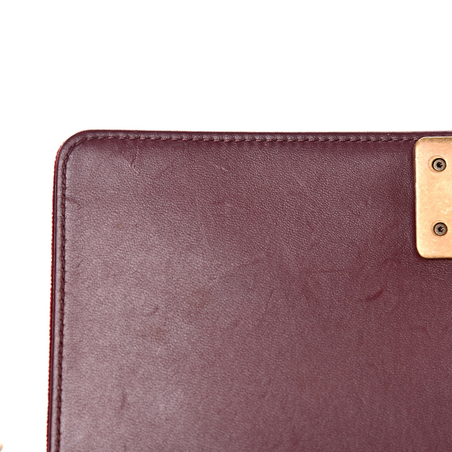 Velvet Chevron Quilted Medium Boy Flap Burgundy