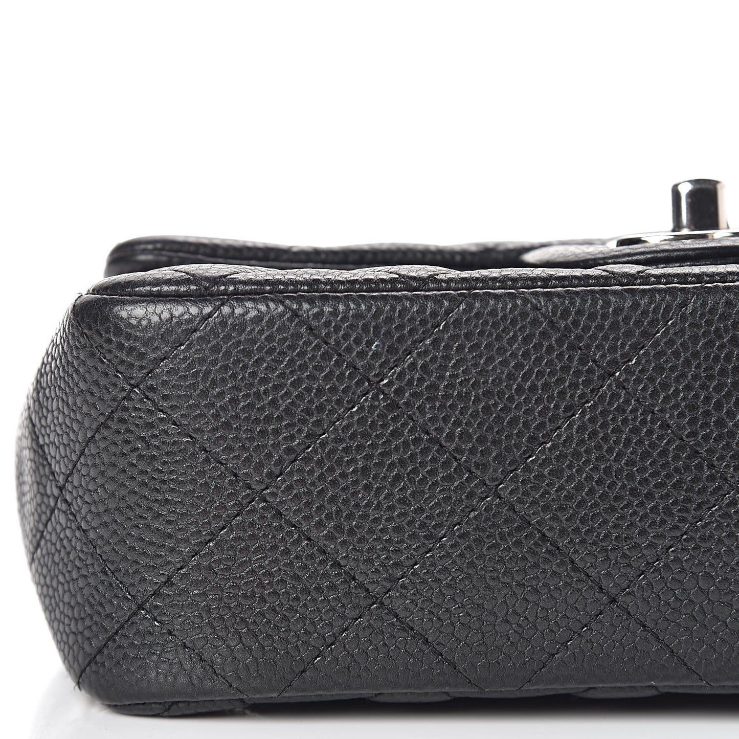 Caviar Quilted Mini Rectangular Flap Black
