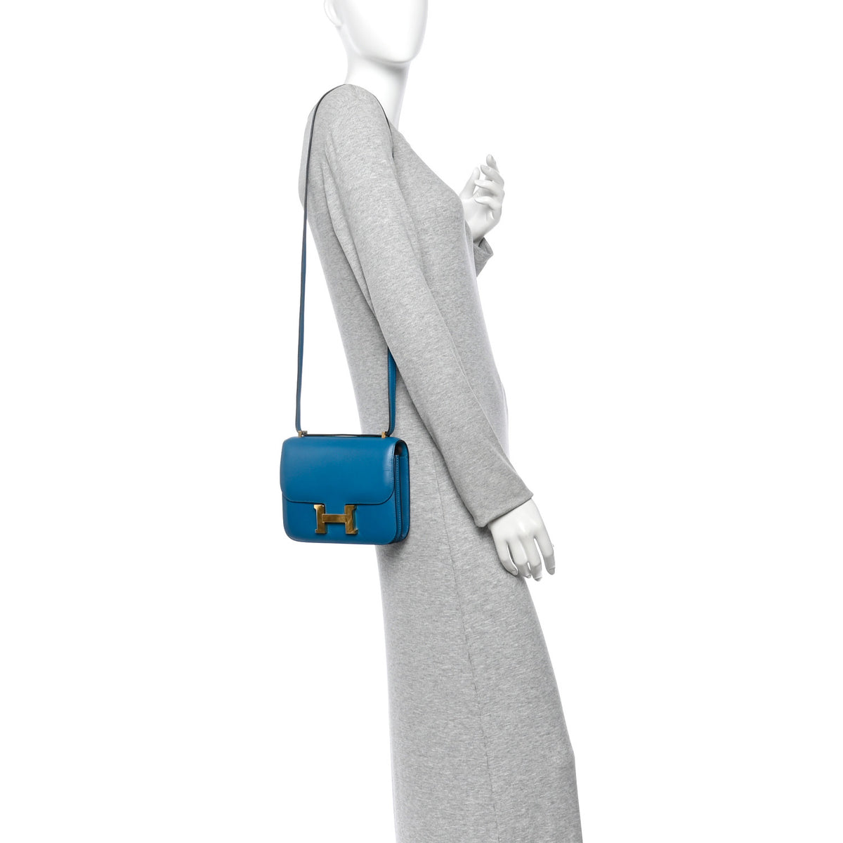 Hermes Tadelakt Constance 18 Bleu Izmir 2 of 10