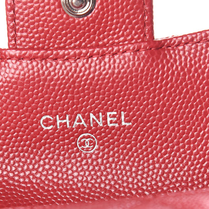 Chanel Caviar Quilted Flap ard Holder Dark Red 6 of 9