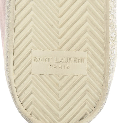 Saint Laurent Distressed Suede Womens Court Classic Sneakers 37 Rose Antique 6 of 12