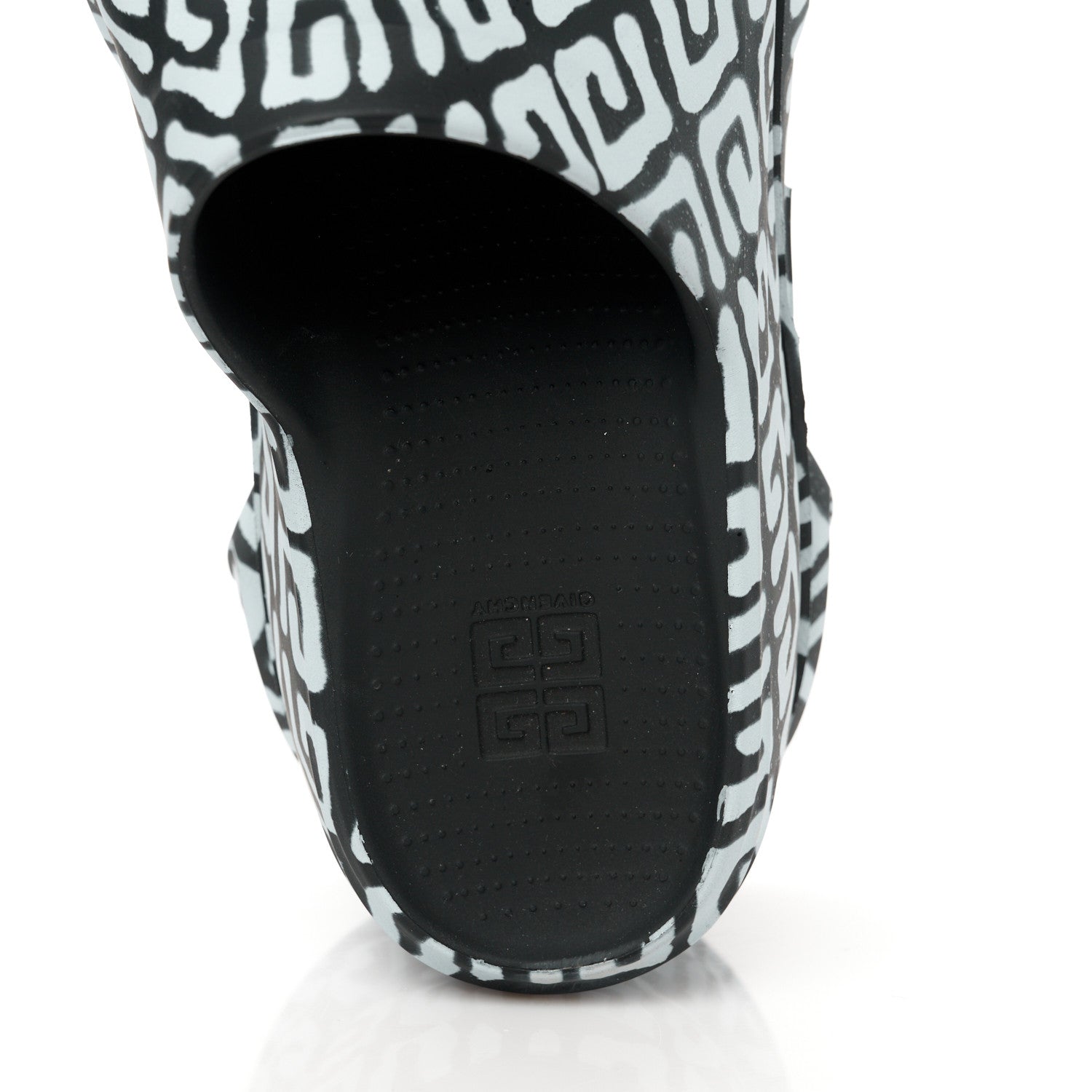 Givenchy Rubber 4G Print Marshmallow Wedge Slides 38 Black White 7 of 8