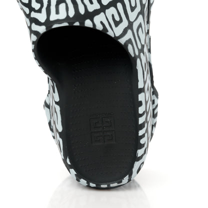 Givenchy Rubber 4G Print Marshmallow Wedge Slides 38 Black White 7 of 8