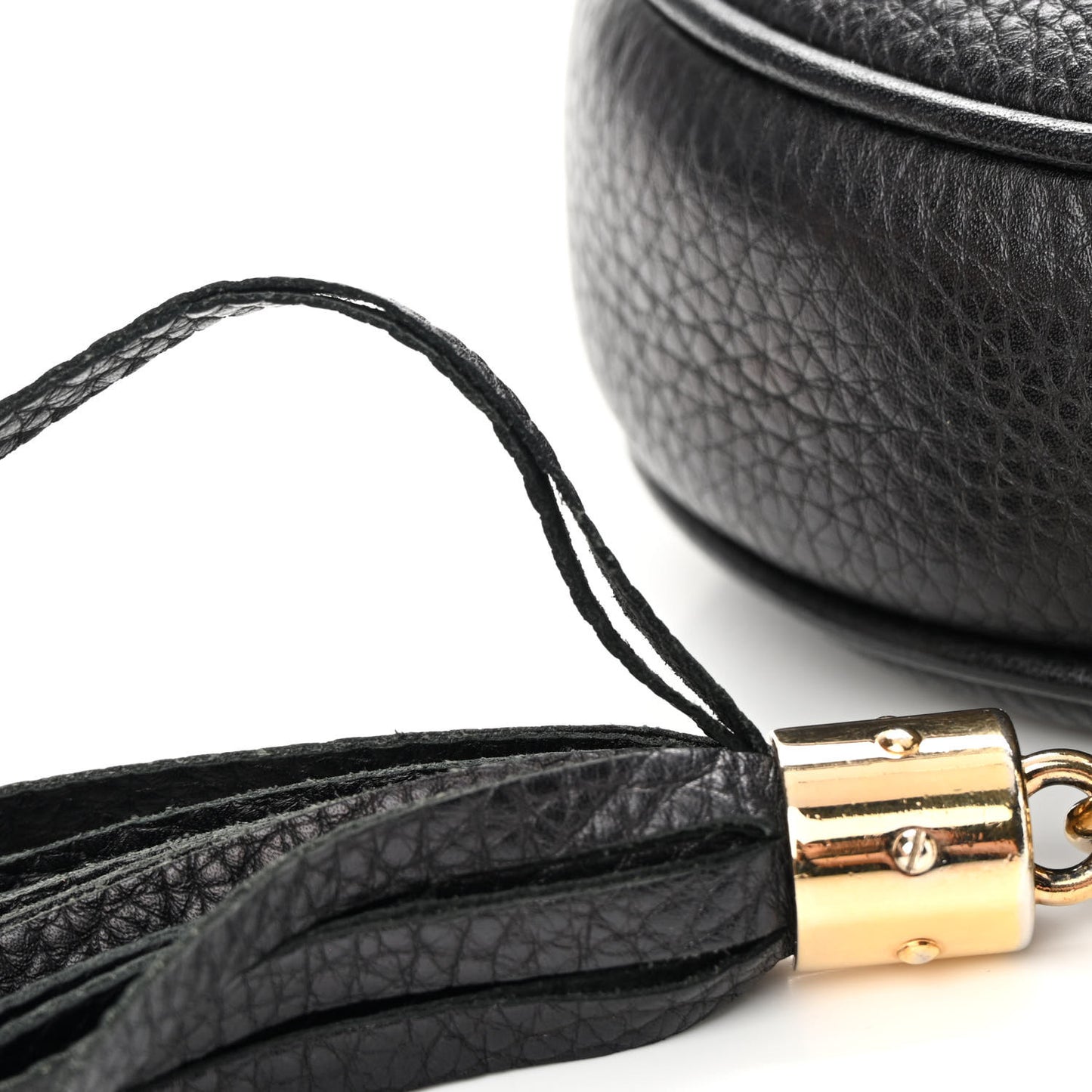 Pebbled Calfskin Mini Soho Chain Bag Black