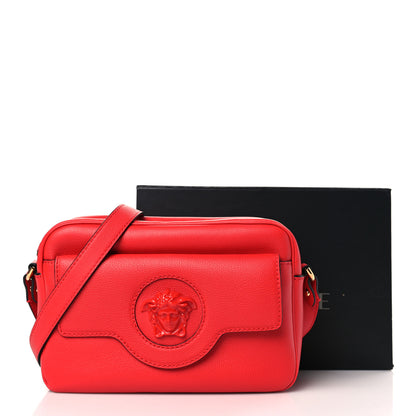 Versace Grained Calfskin Medusa Camera Bag Red 9 of 9