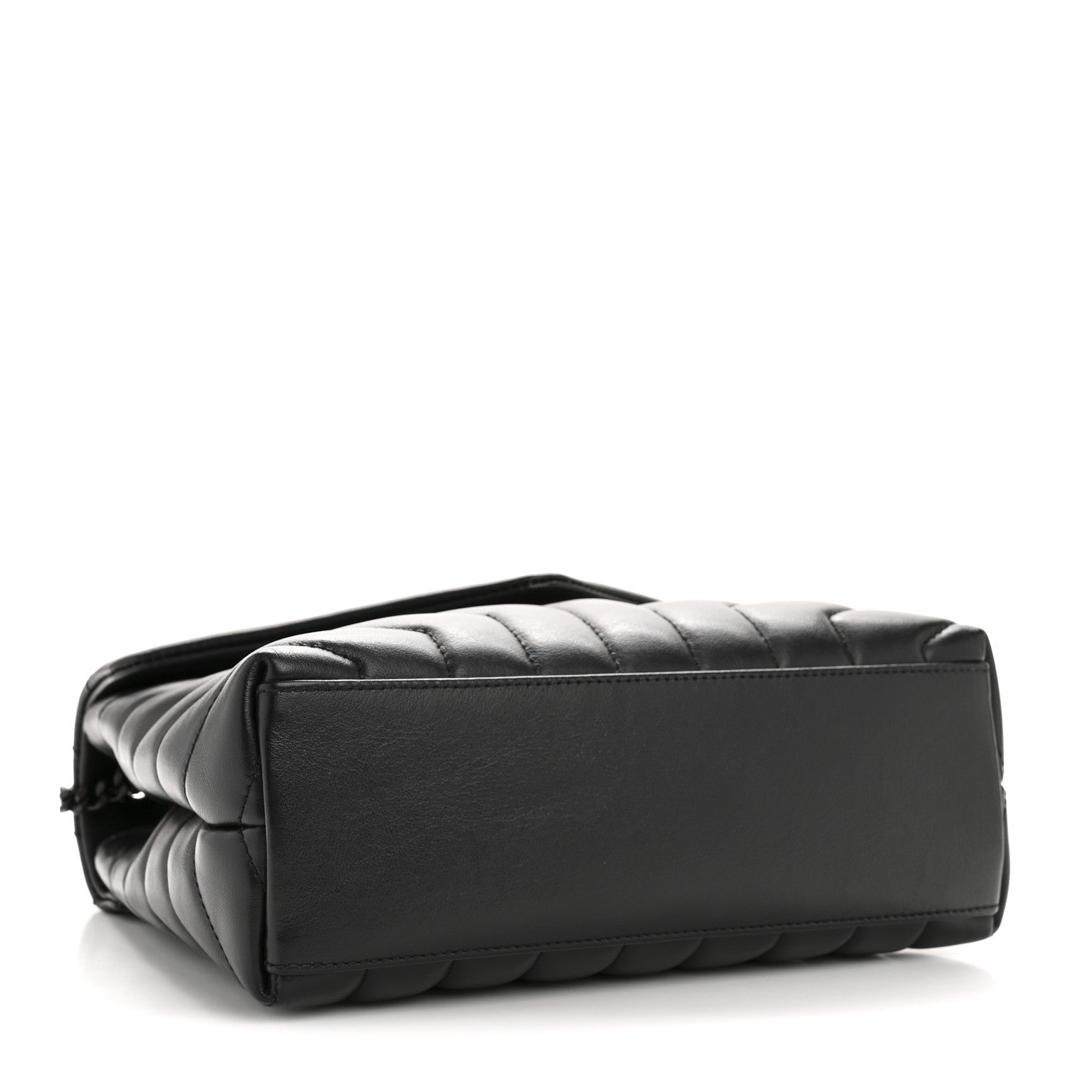 Saint Laurent Calfskin Y Quilted Monogram Monochrome Small Loulou Chain Satchel Black 4 of 12