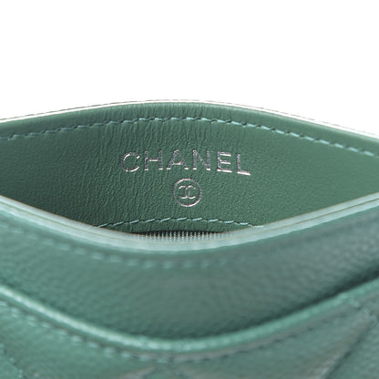 Chanel Caviar Quilted Card Holder Green 6 of 8