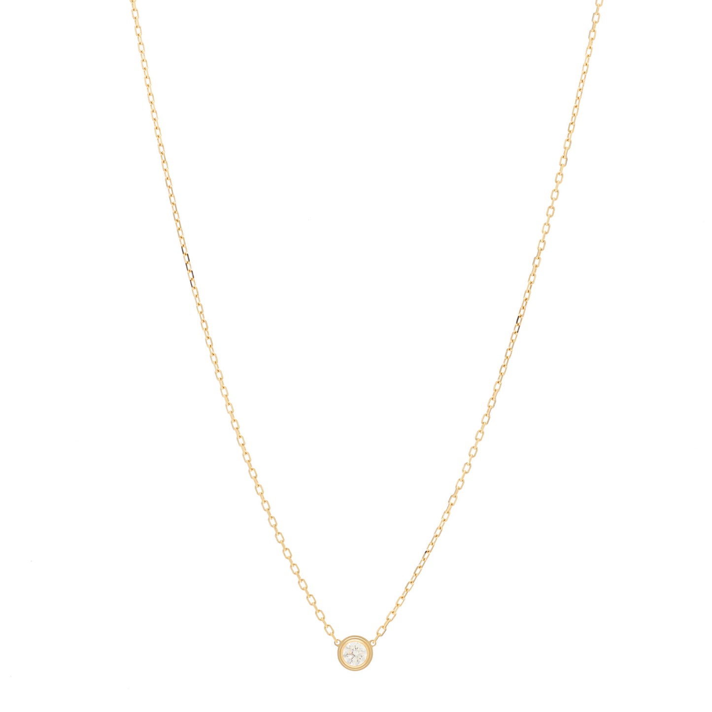 18K Yellow Gold Diamond LM D'Amour Pendant Necklace