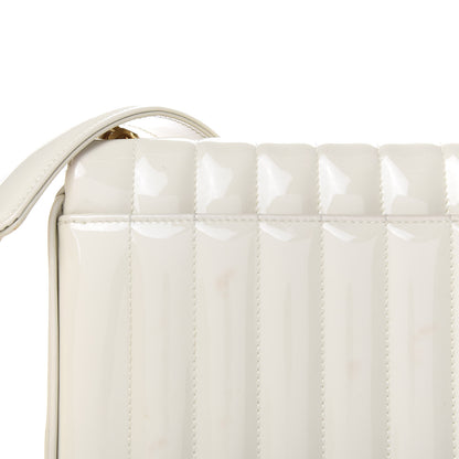 Saint Laurent Patent Calfskin Matelasse Monogram Medium Vicky Chain Bag White 12 of 12