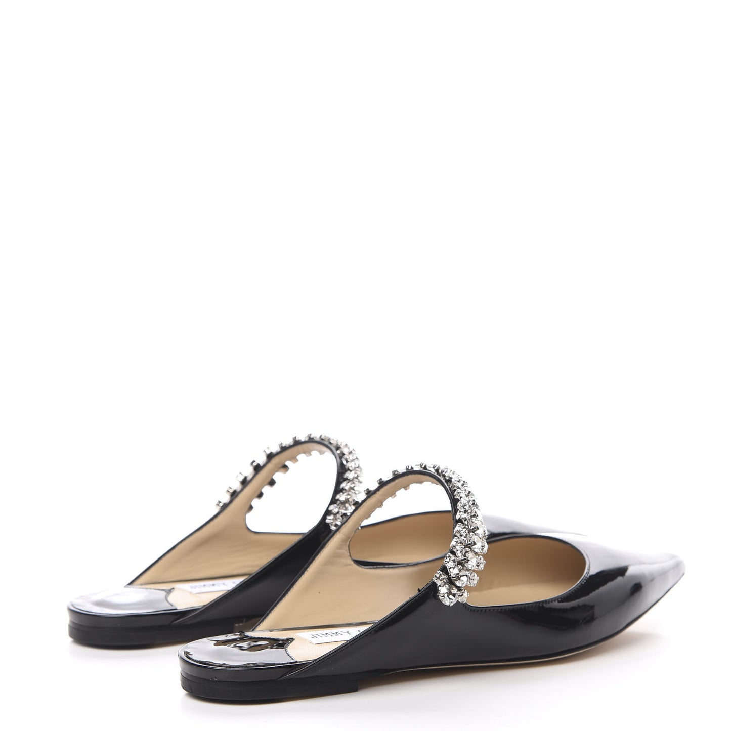 Patent Calfskin Bing 100 Mules 38.5 Black