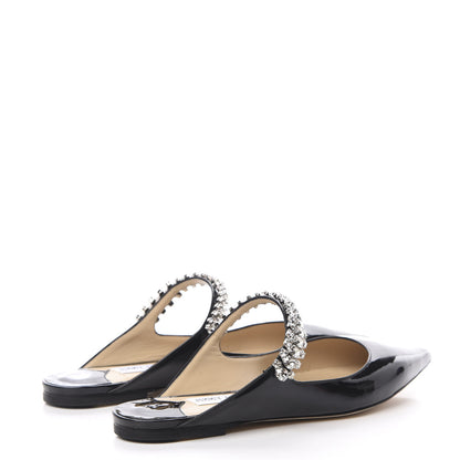 Jimmy Choo Patent Calfskin Bing 100 Mules 38.5 Black 4 of 9
