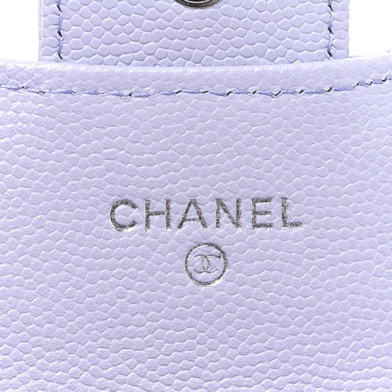 Chanel Caviar Quilted Flap Card Holder Wallet Light Purple 6 of 9