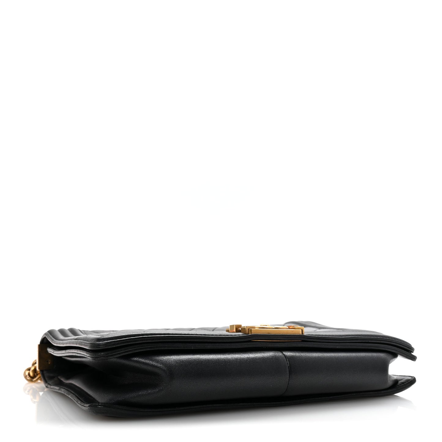Lambskin Quilted New Medium Boy Flap Black