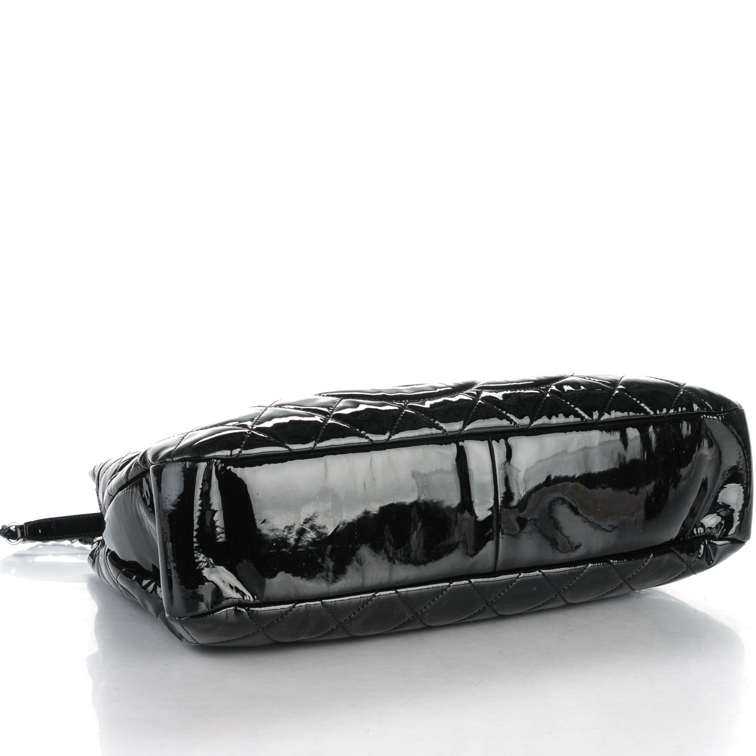 Chanel Patent Quilted Timeless CC Soft Tote Black 4 of 9