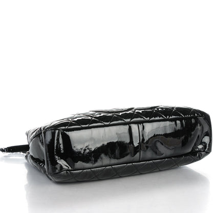 Chanel Patent Quilted Timeless CC Soft Tote Black 4 of 9