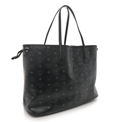 MCM Visetos Large Liz Reversible Shopper Tote Black 5 of 18