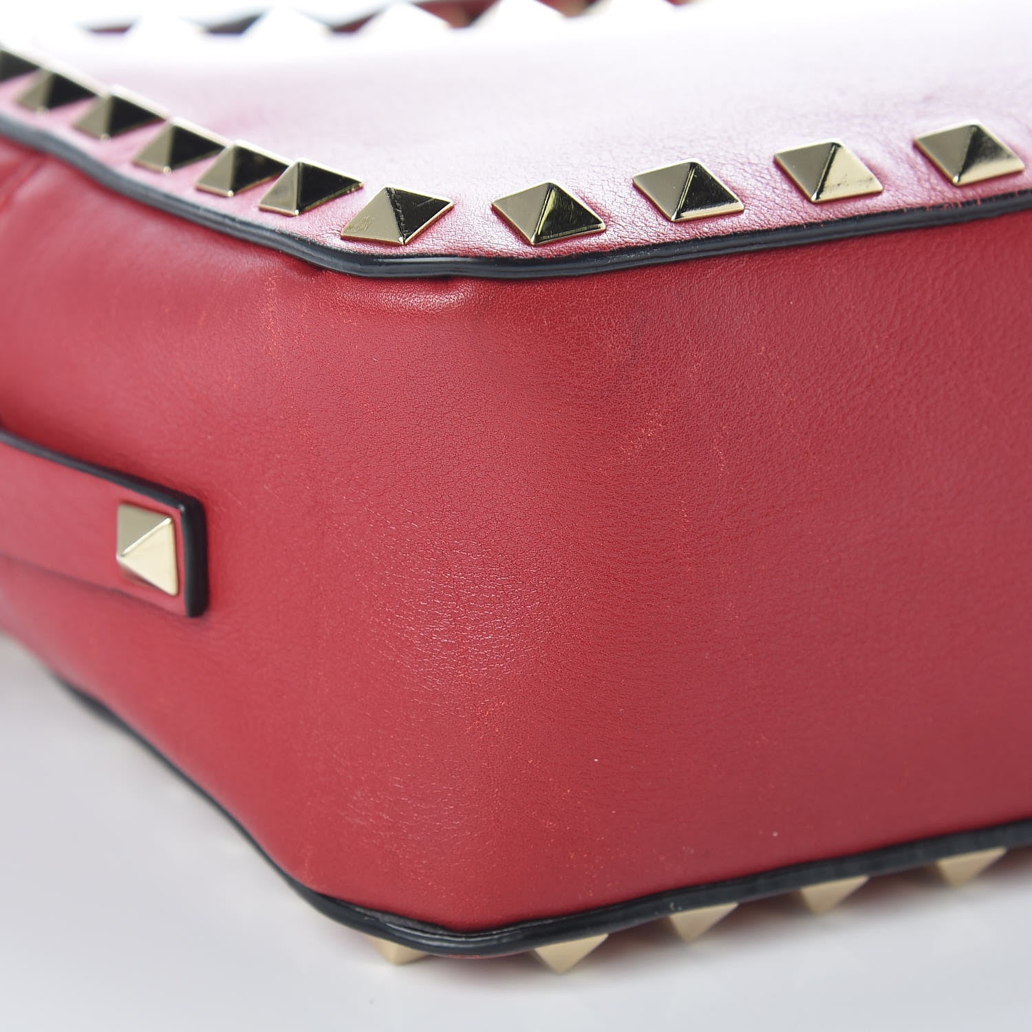 Valentino Garavani Calfskin Rockstud Camera Crossbody Bag Red 11 of 12