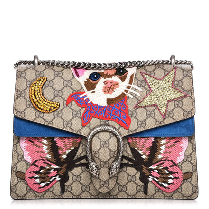 Gucci GG Supreme Monogram Embroidered Medium Dionysus Shoulder Bag Blue 1 of 10