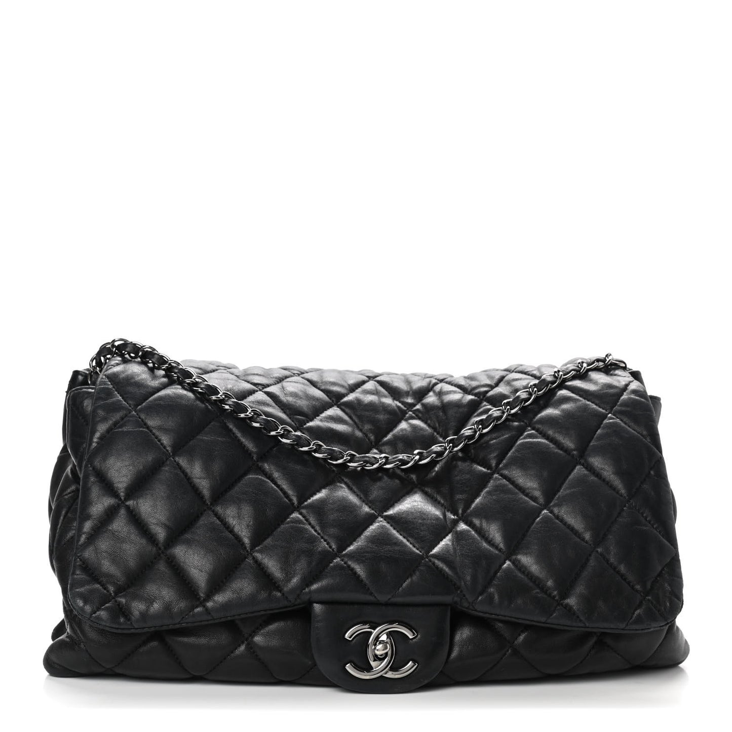 Lambskin Quilted Maxi Chanel 3 Flap Black