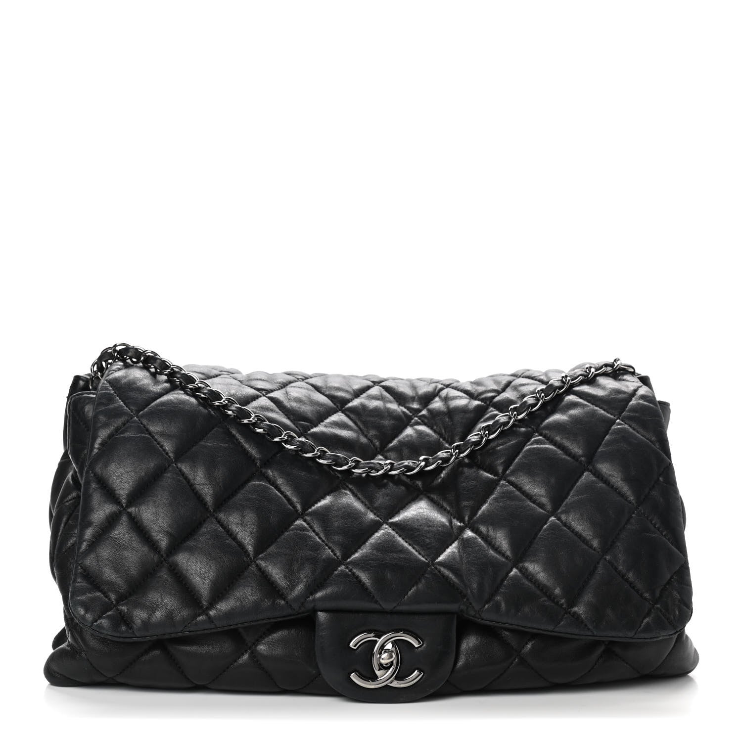 Chanel Lambskin Quilted Maxi Chanel 3 Flap Black 1 of 11