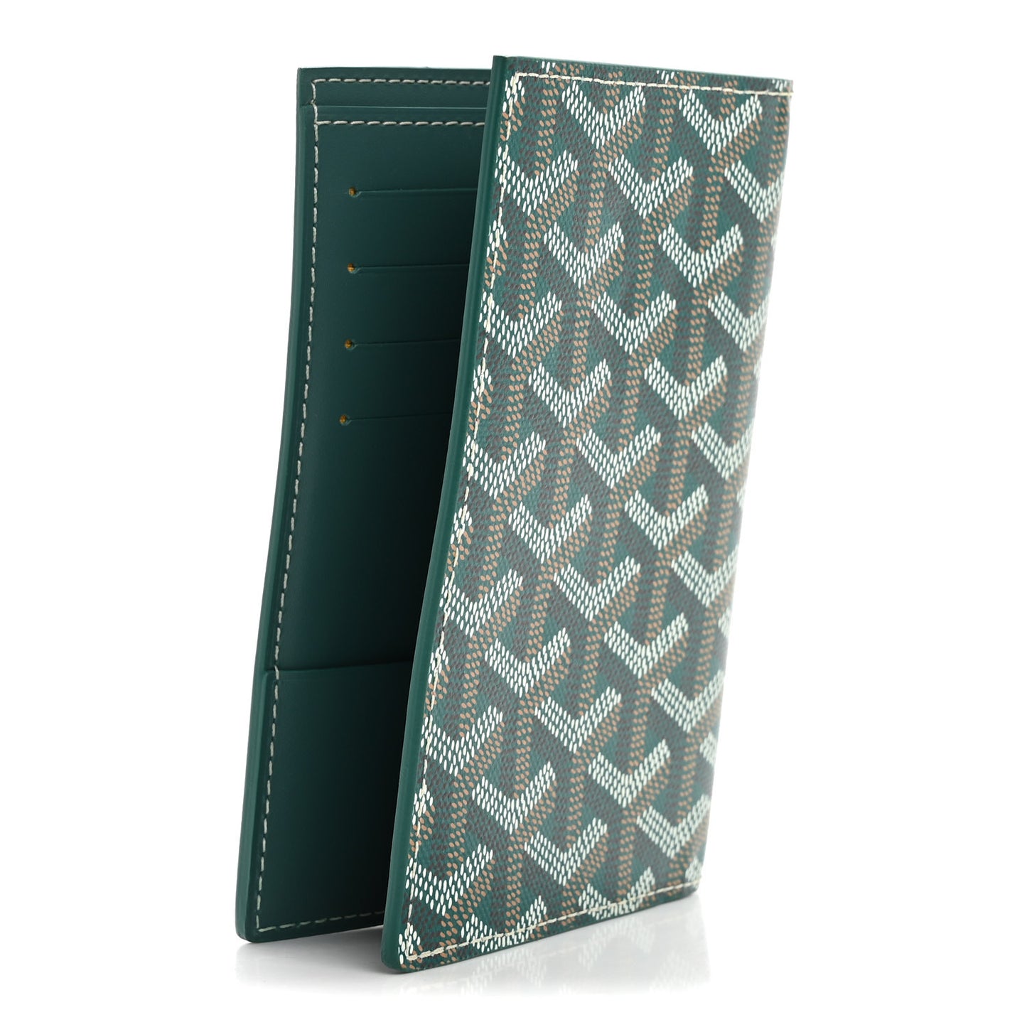 Goyardine Passport Wallet Green