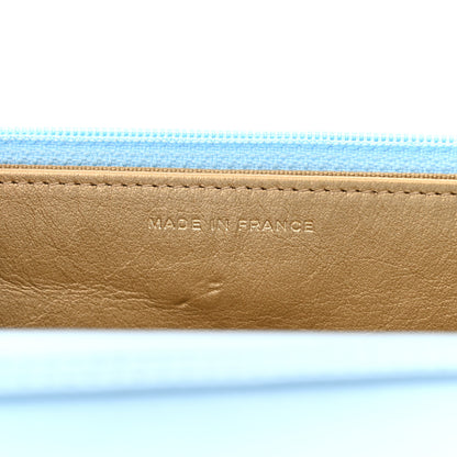 Chanel Lambskin Quilted CC Pearl Crush Wallet on Chain WOC Light Blue 7 of 13
