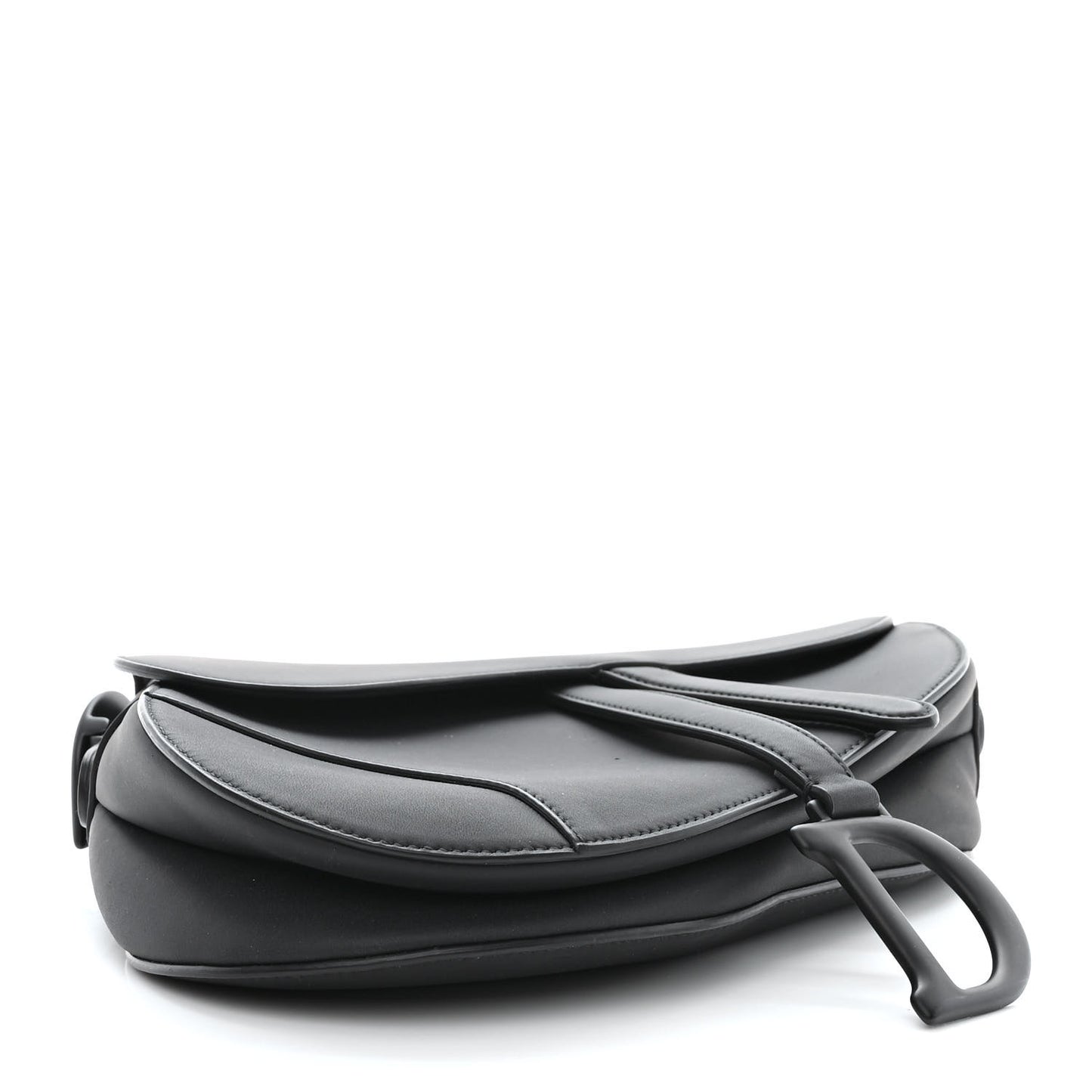 Ultra Matte Calfskin Saddle Bag Black