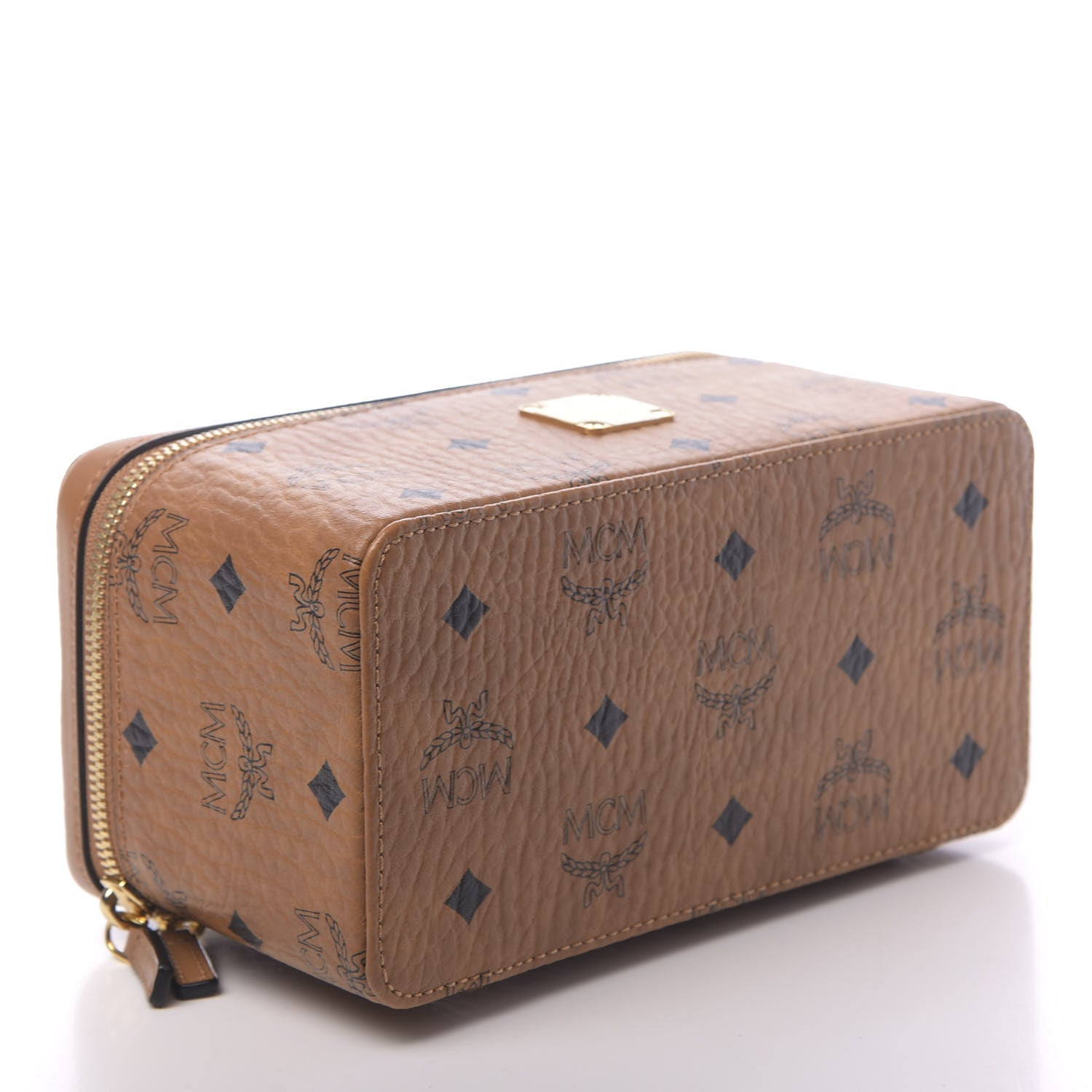 MCM Visetos Vanity Case Cognac 4 of 9
