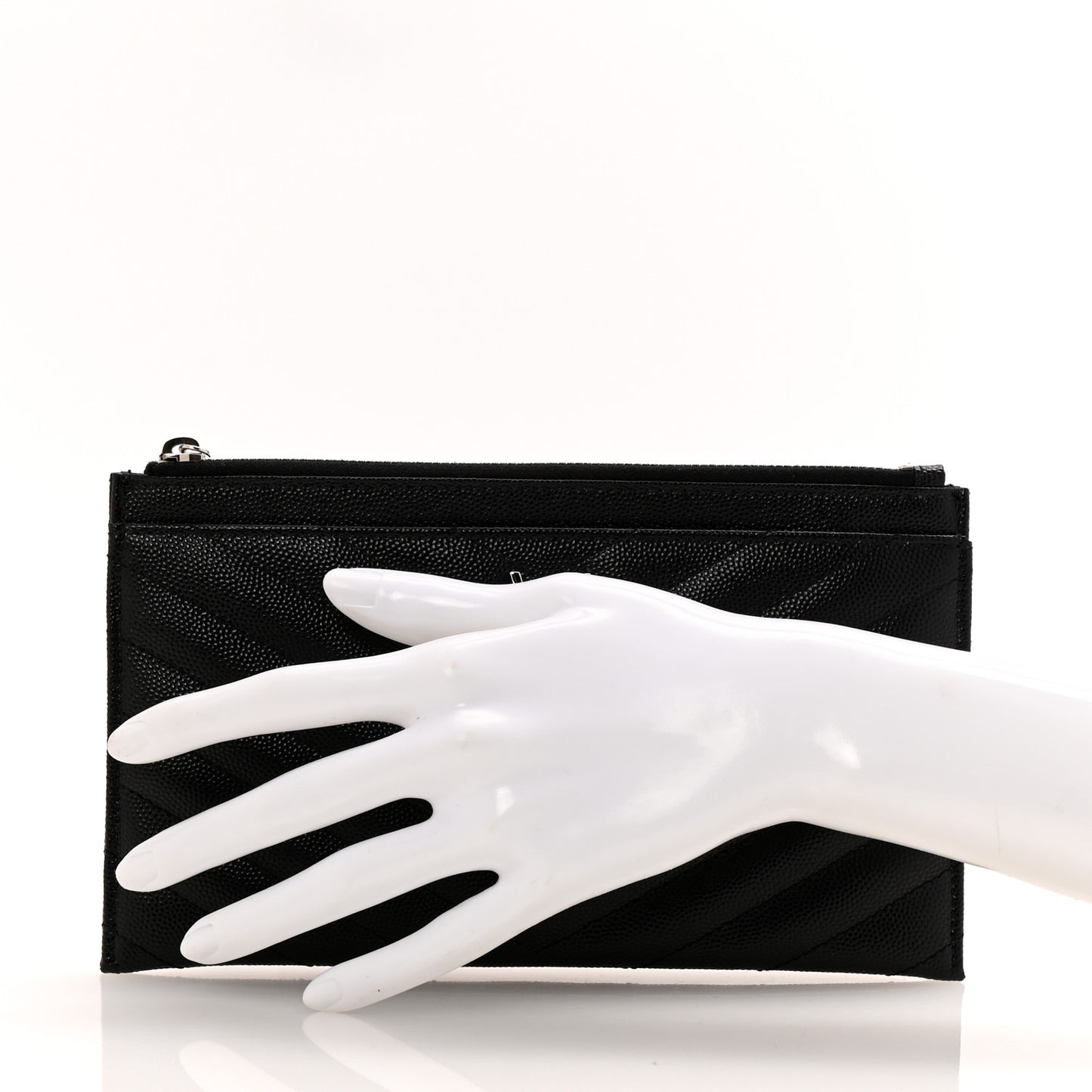 Grain De Poudre Chevron Monogram Bill Pouch Black