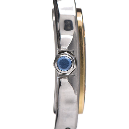 Cartier Stainless Steel 18K Yellow Gold 24mm Santos De Cartier Galbee Quartz Watch 7 of 8