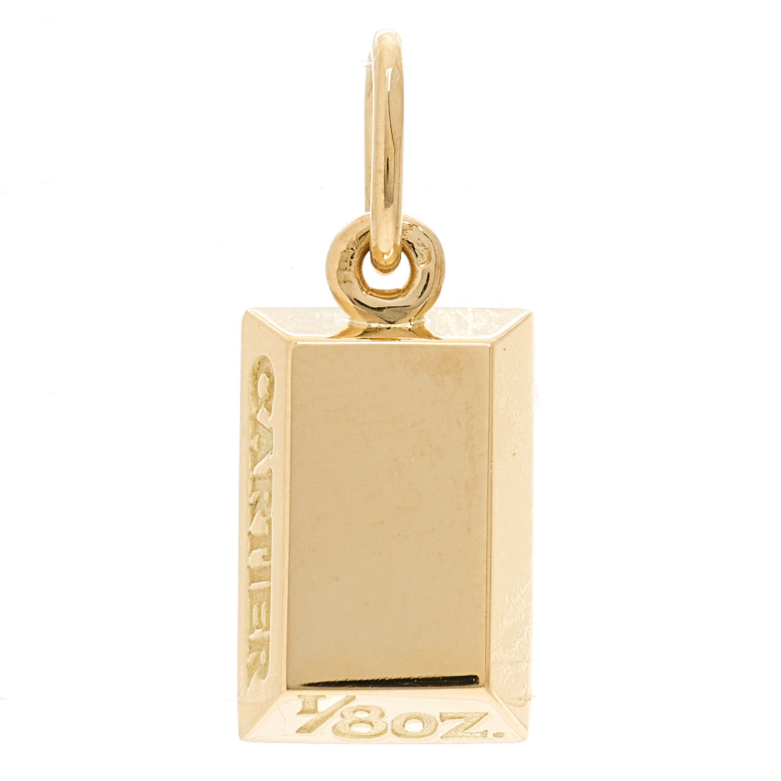 18K Yellow Gold Ingot Bar Charm