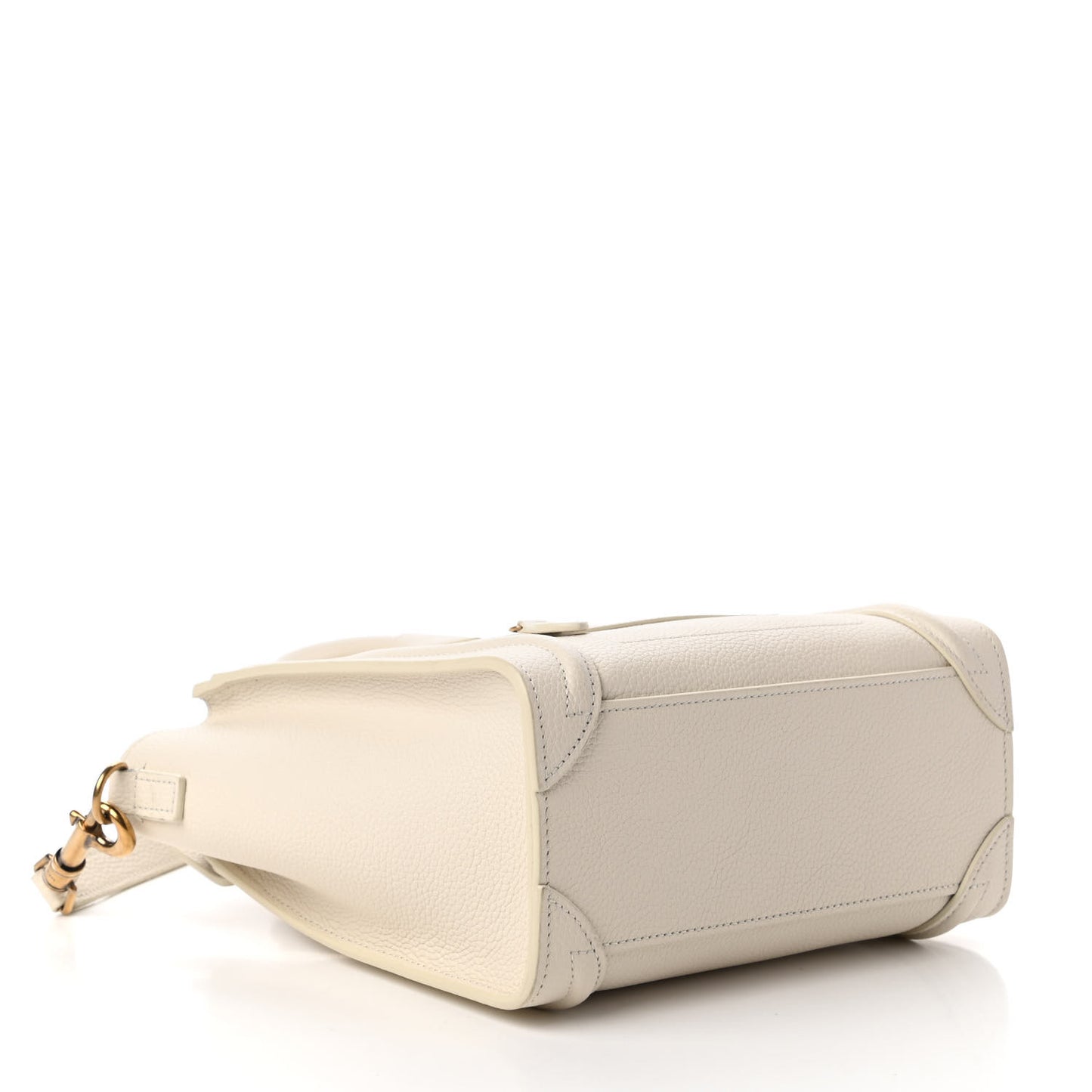 Drummed Calfskin Nano Luggage Ivory