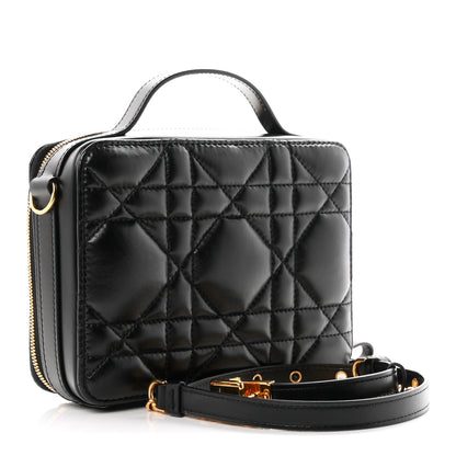 Christian Dior Calfskin Macrocannage Caro Box Bag Black 3 of 10