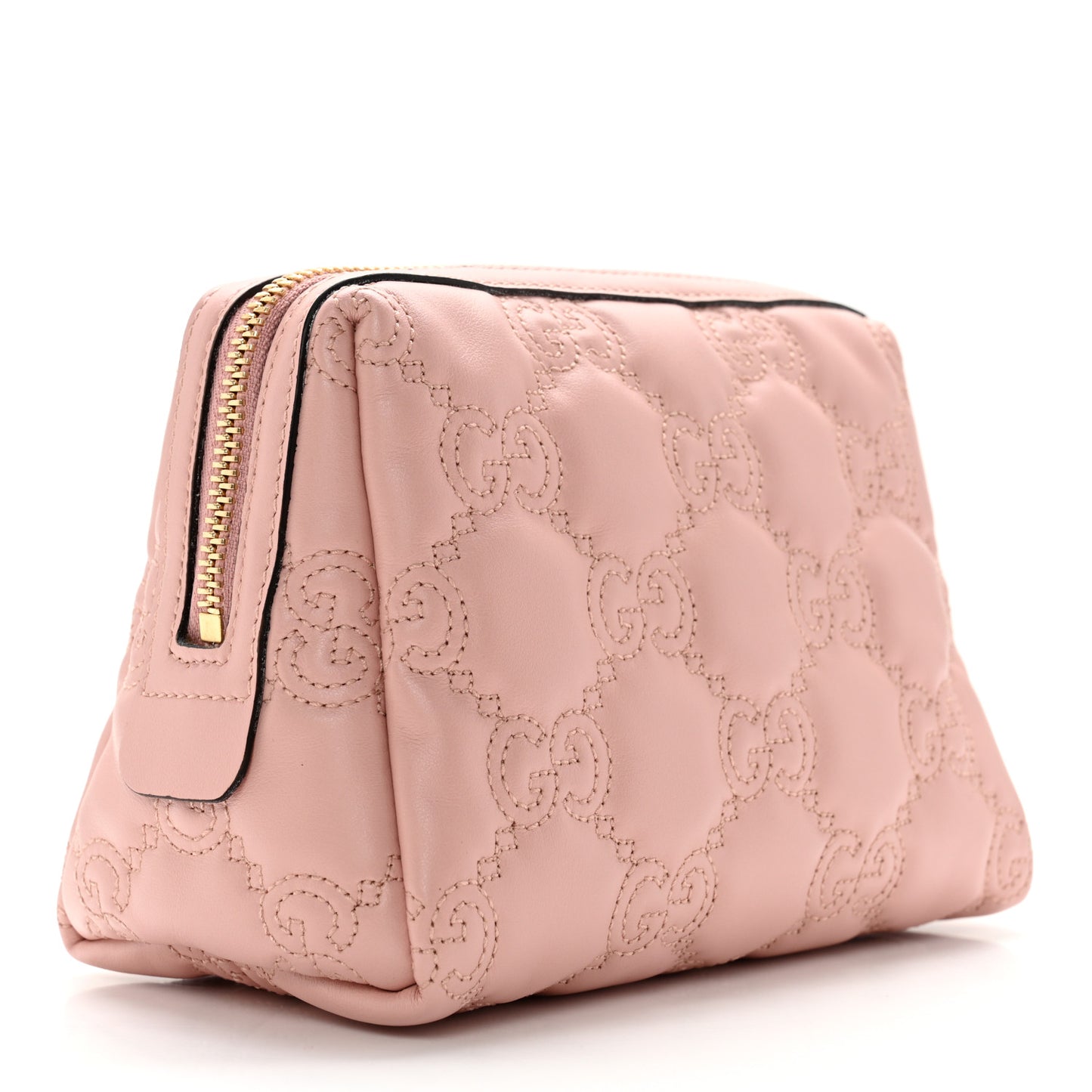 Calfskin GG Matelasse Beauty Case Perfect Pink