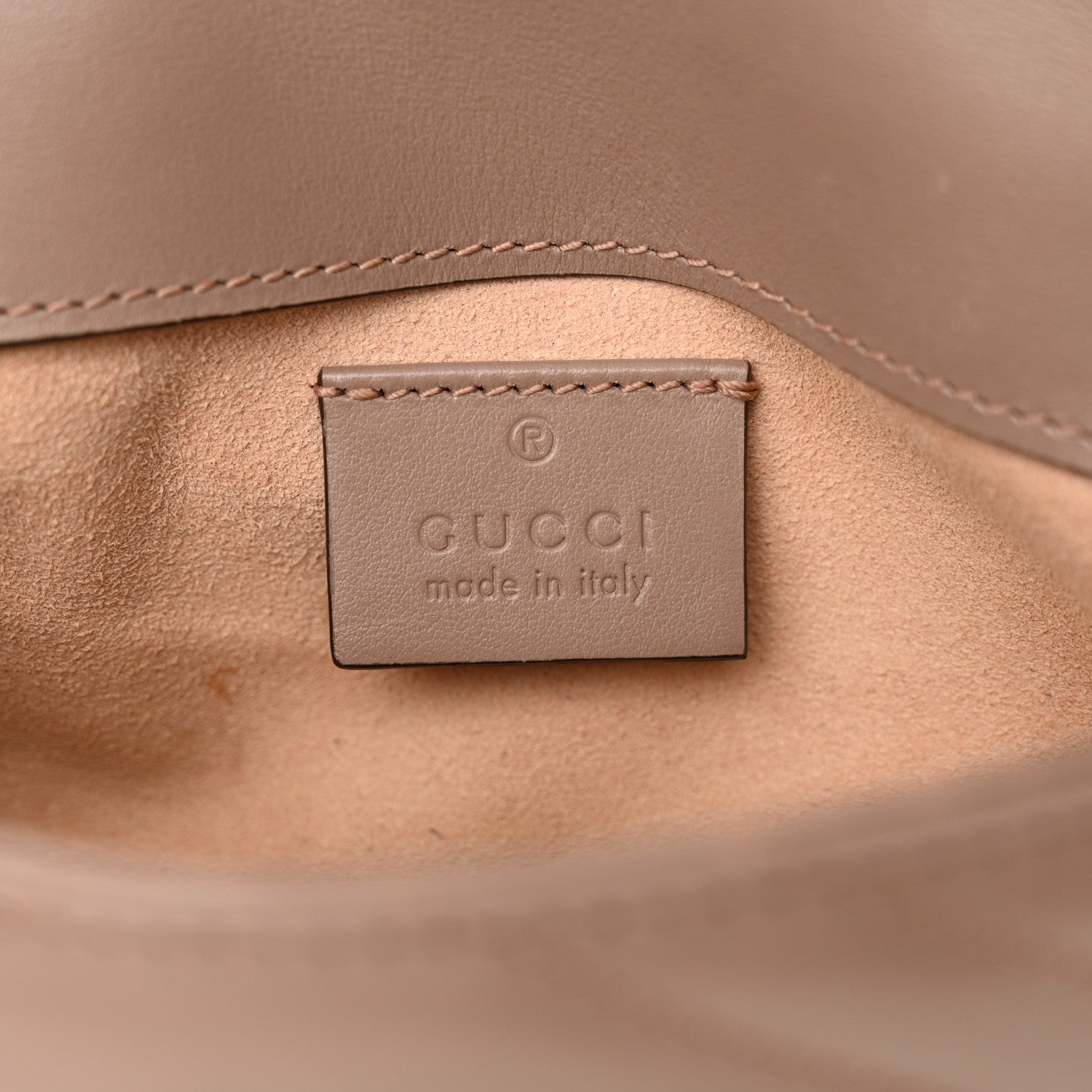 Gucci Calfskin Matelasse Super Mini GG Marmont Shoulder Bag Porcelain Rose 6 of 12